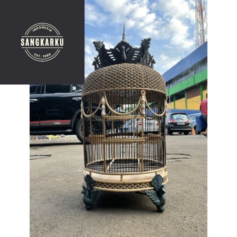 SANGKAR KANDANG PERKUTUT MAHKOTA MERAK PLASTIK SANGKARKU