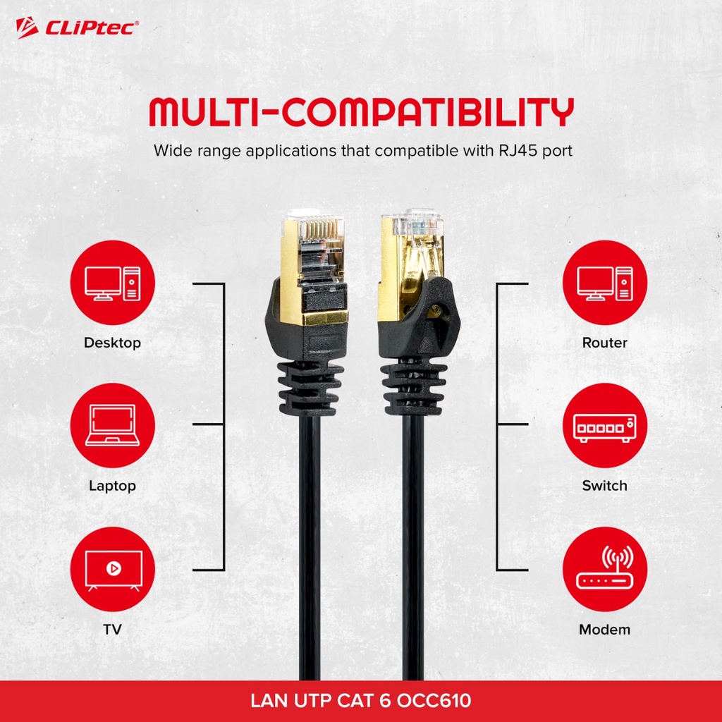 Kabel Lan Cat6 STP FTP 5m Outdoor High Speed Siap Pakai 5 Meter kabel land cat6a hitam rj45 gold