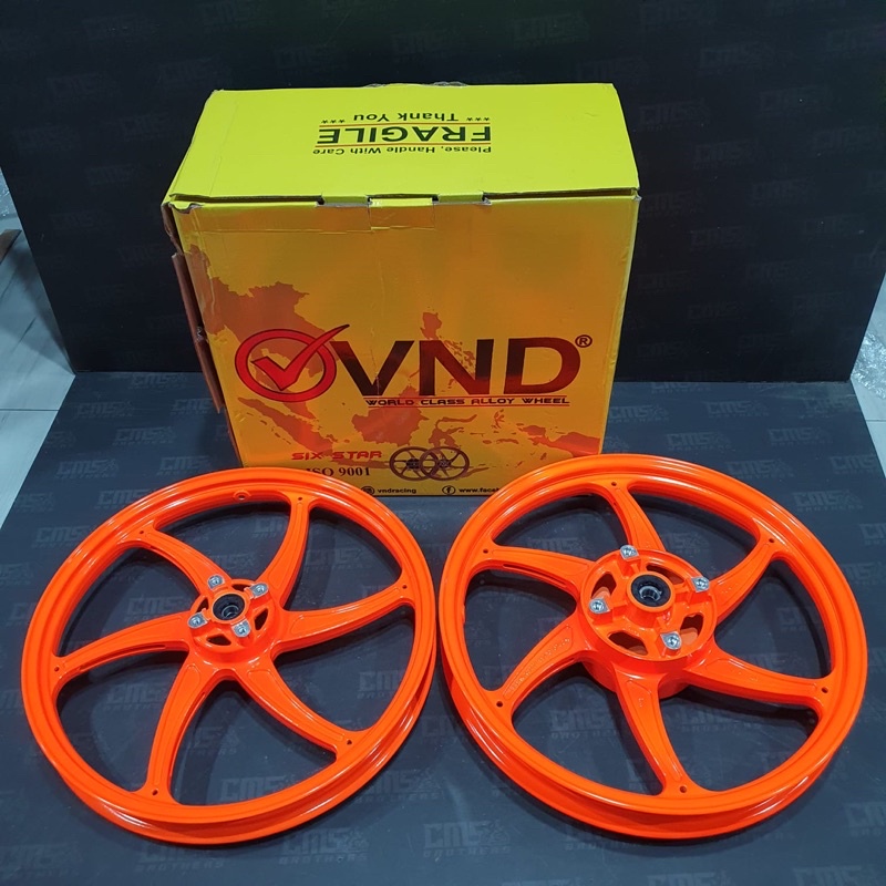 Velg Velek VND Six Star R17 Kawasaki Ninja R Orange