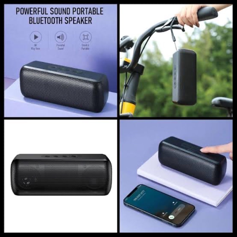 (ROBOT B-220) Speaker Bluetooth Powerfull Bass Stereo Sound portable Speaker Wireless