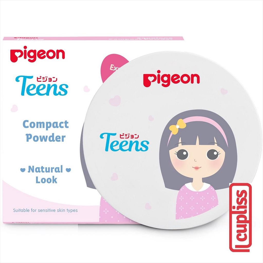 PIGEON Teens Compact Powder Natural Look 14gr Bedak Remaja 14 gr