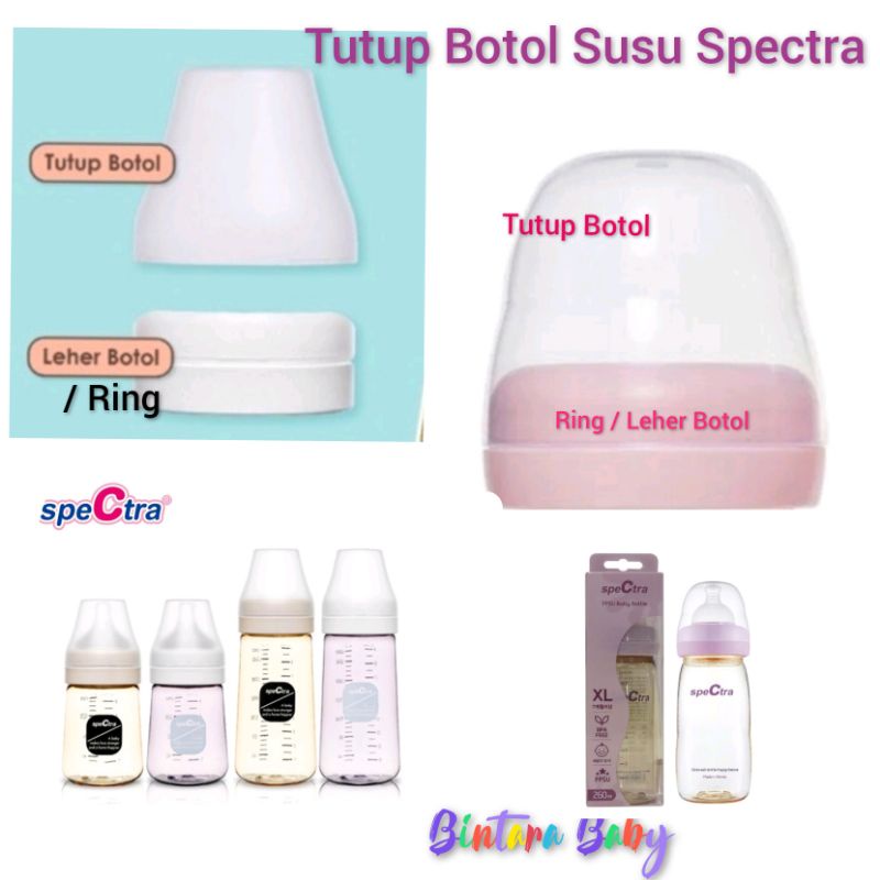 Sparepart Botol Susu Spectra PPSU / Tutup Botol Susu Spectra PPSU  /Ring dan  Nipple Cover For Spectra PPSU / Air tight cap spectra