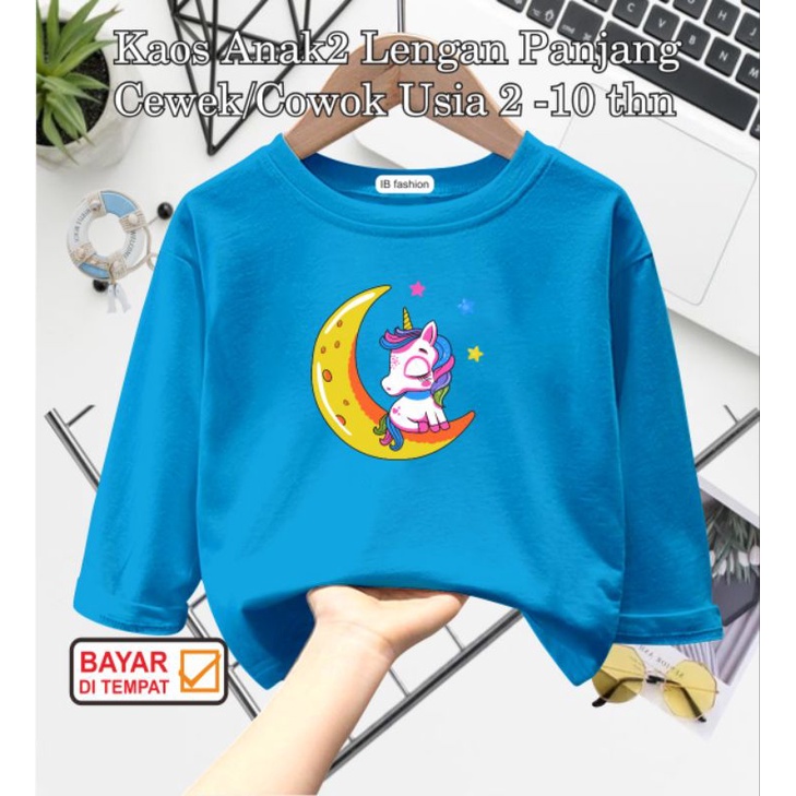 ((IB))KAOS ANAK UNISEX PANJANG/UNICOR DIGITAL SABLON