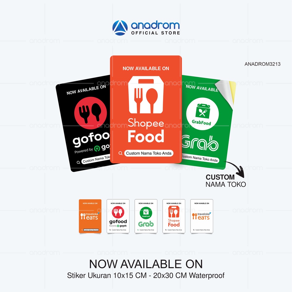 

Stiker Now Available On I Size 10x15 Cm - 20x30 Cm I Anadrom 3213