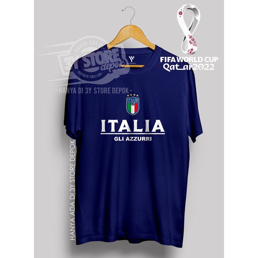 KAOS SANTAI TIMNAS 22 ITALIA / PRIA/WANITA/ANAK - 3Y STORE DEPOK