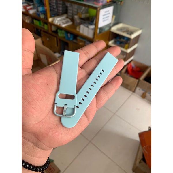 Strap Tali Jam Tangan Silikon lembut smartwatch biru muda