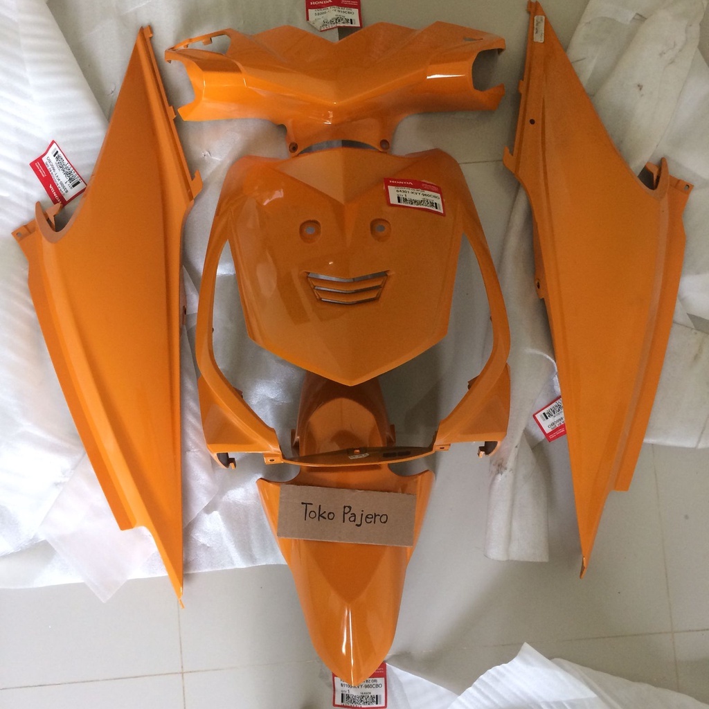 Cover Body Halus Fullset Orange Oren Beat Karbu Original AHM