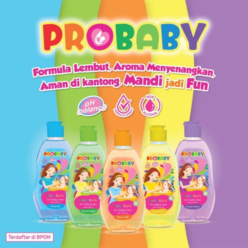 PROBABY BABY BATH 200ML SABUN SHAMPOO MANDI KERAMAS BAYI LEMBUT  2IN1