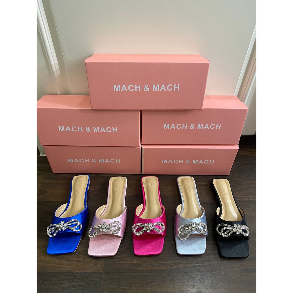 Mach&amp;Mach flat sandal bow