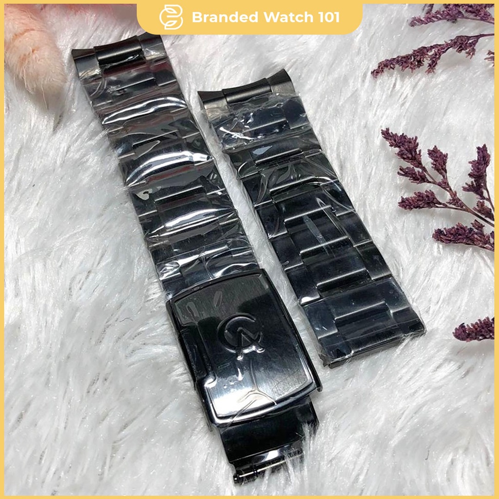 ORIGINAL - Tali Jam Tangan Alexandre Christie Stainless - Strap Rantai Ukuran 24MM