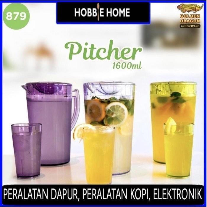 Pitcher Transparant Plastik 1600ml - Teko Plastik SNI - Golden Dragon