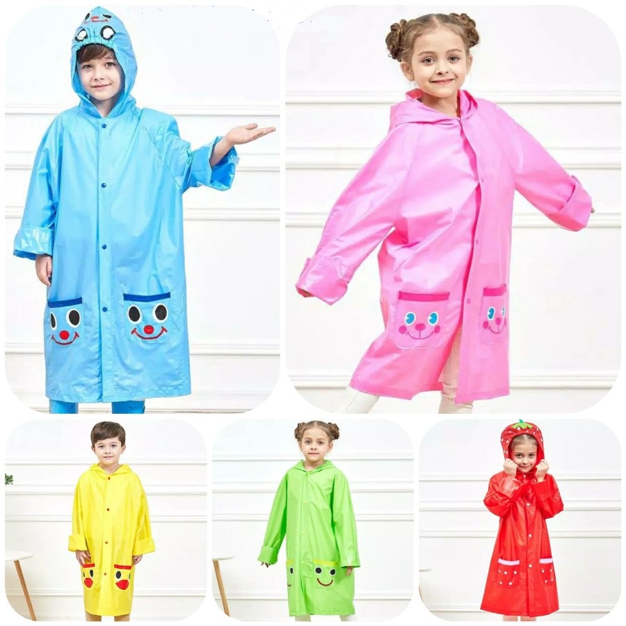 Jas Hujan Raincoat / Terusan (Tanpa Celana) Anak Karakter