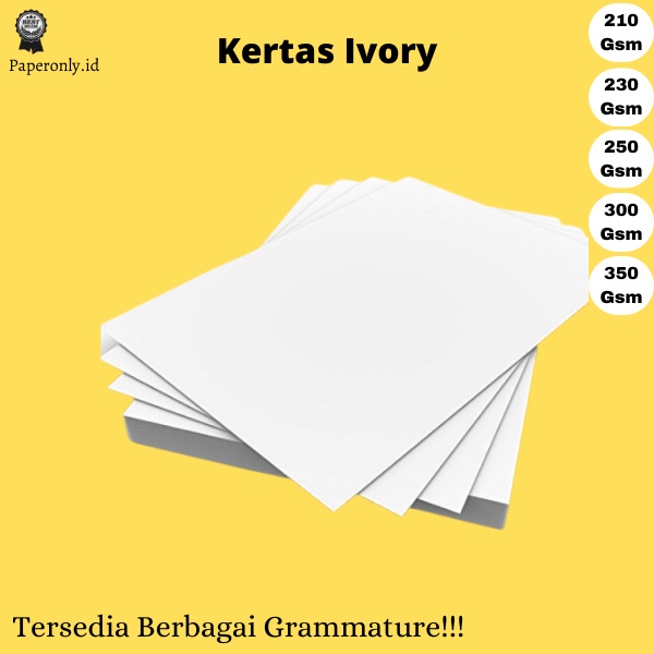 

Kertas Ivory A4 210 gsm 230 gsm 250 gr 300 gsm 350 gr isi 100 lembar