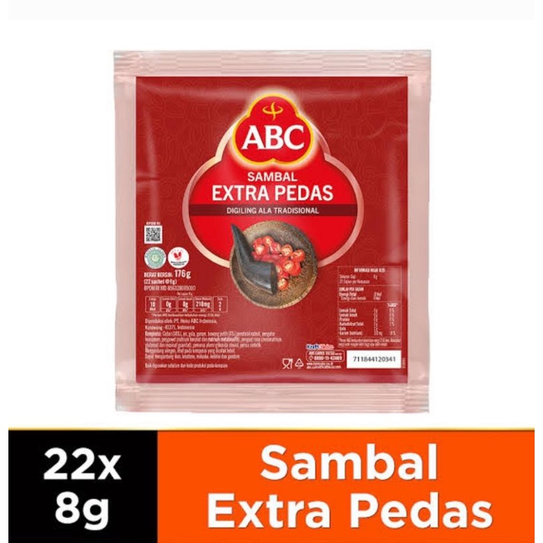 

KRAFT HEINZ | ABC sambal extra pedas stick 500 [ pack 22x8g ]