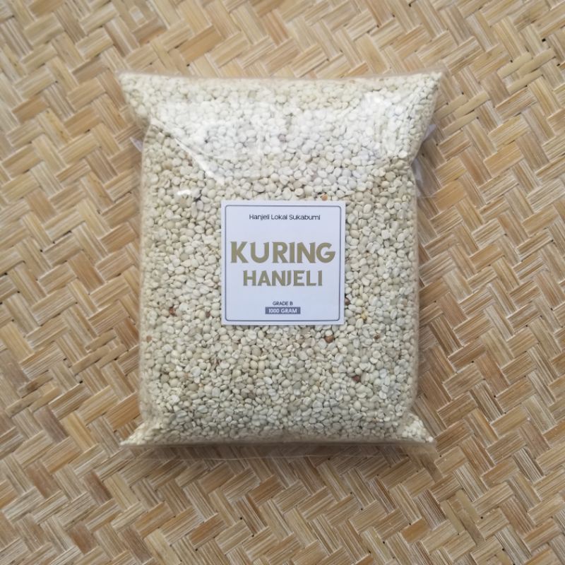 

KURING HANJELI 1000 gram/ Jali-jali / Barley / Beras Hanjeli / Barley Lokal / Hanjeli Sukabumi / Jali-jali Lokal / Jali Sukabumi / Hanjeli