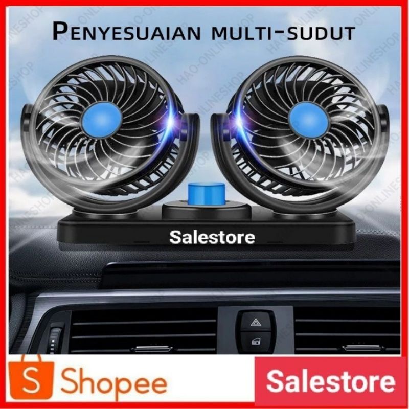 KYZUKU T-303/T-304 Kipas Angin Mobil Double Headed Fan / Kipas Angin
