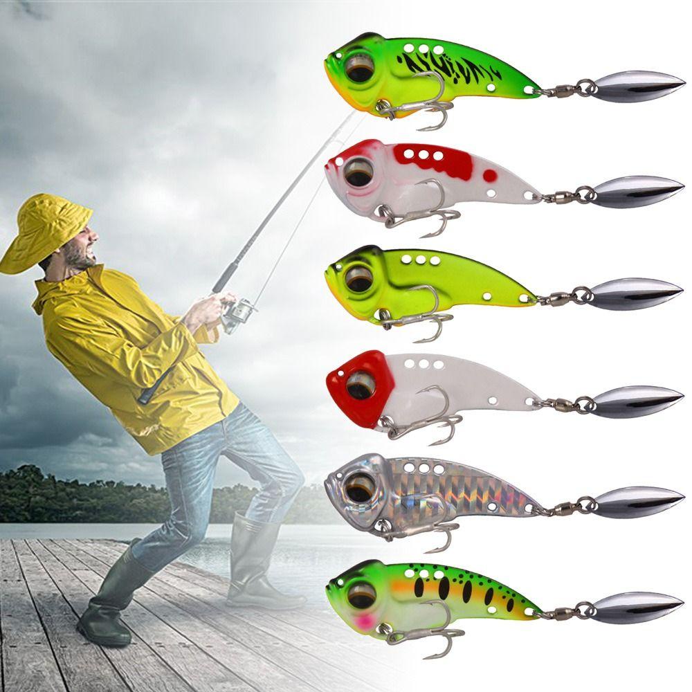 Preva 6pcs Umpan Pancing Logam 6warna Tenggelam Spinner Tackle Spoon Metal Getar Payet Treble Hook