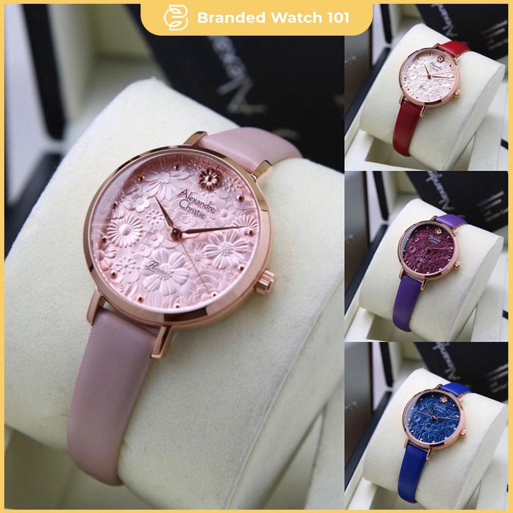 ORIGINAL Jam Tangan Wanita Alexandre Christie AC 2957 / AC2957 / 2957 Garansi Resmi 1 Tahun, Leather