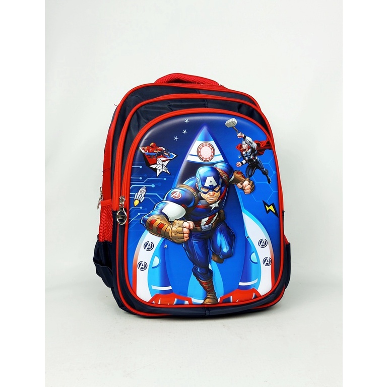 Tas Anak Sekolah Tas Anak Cowok Alto Tas Anak Laki Laki Import Gambar Transfomer Spiderman Avangers Embos Lampu Terbaru