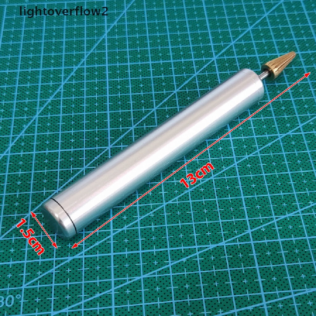 (lightoverflow2) 1pc Pena Kuas Roller Aplikator Cat Bahan Stainless Steel + Kuningan Untuk Kerajinan Kulit