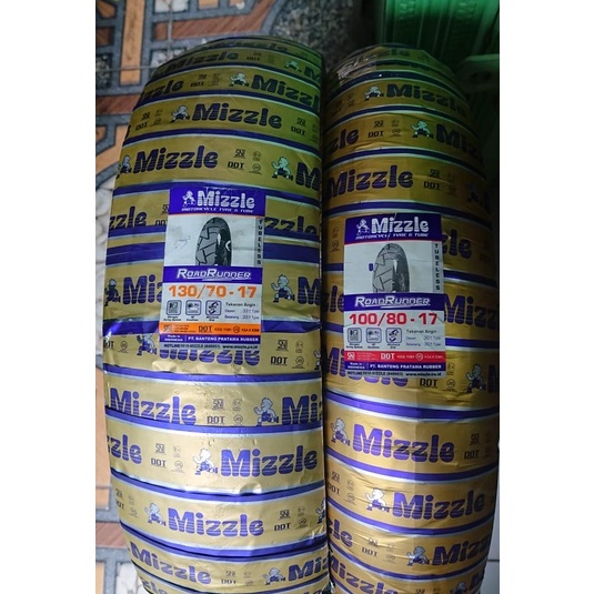 Paket Ban Motor Honda CBR 150R Mizzle Road Runner 100/80 - 17 & 130/70 - 17 Tubeless Free Pentil 