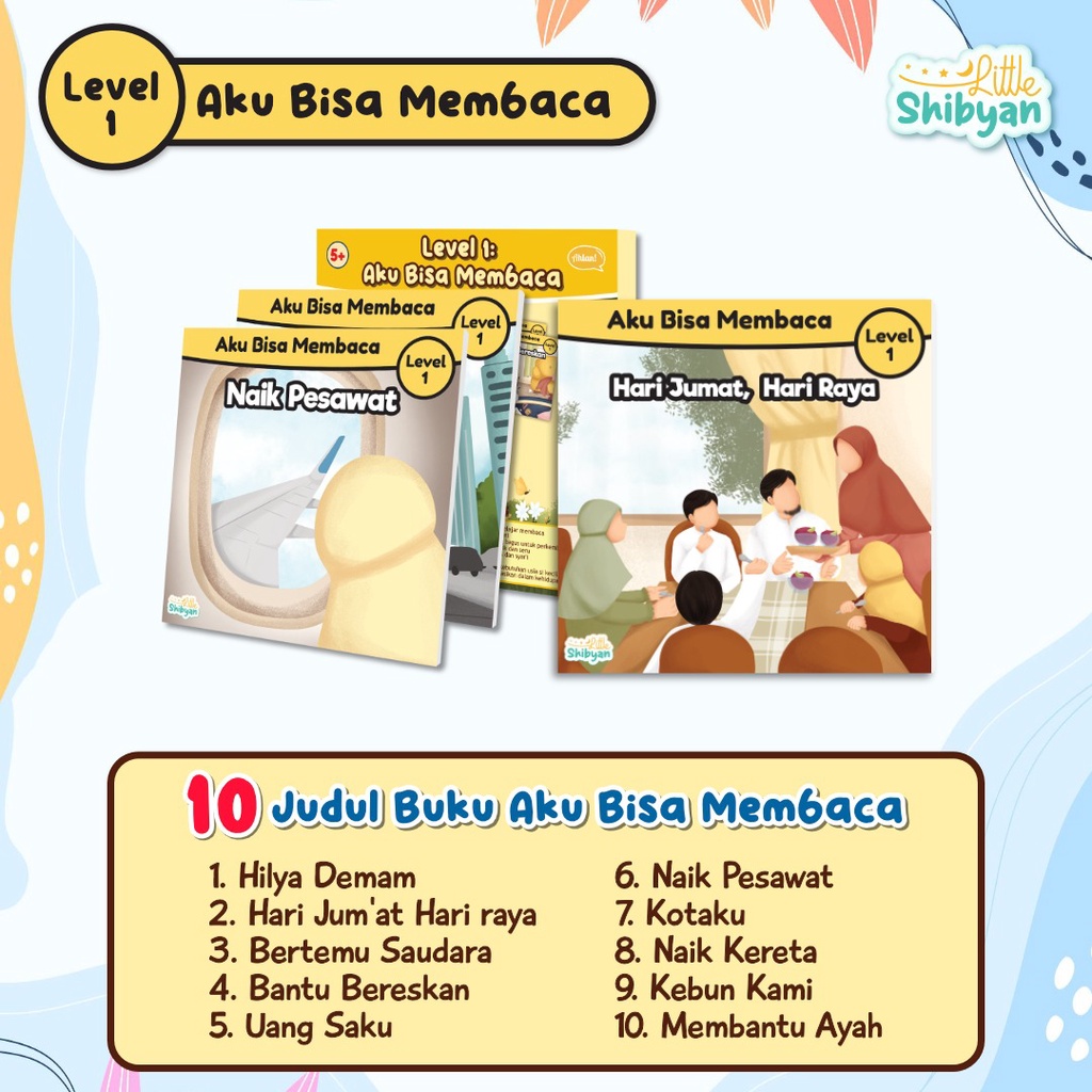 Buku Balita Belajar Baca : Aku Bisa Membaca (Level 1) | 1 Set 10 Buku | Ahlan