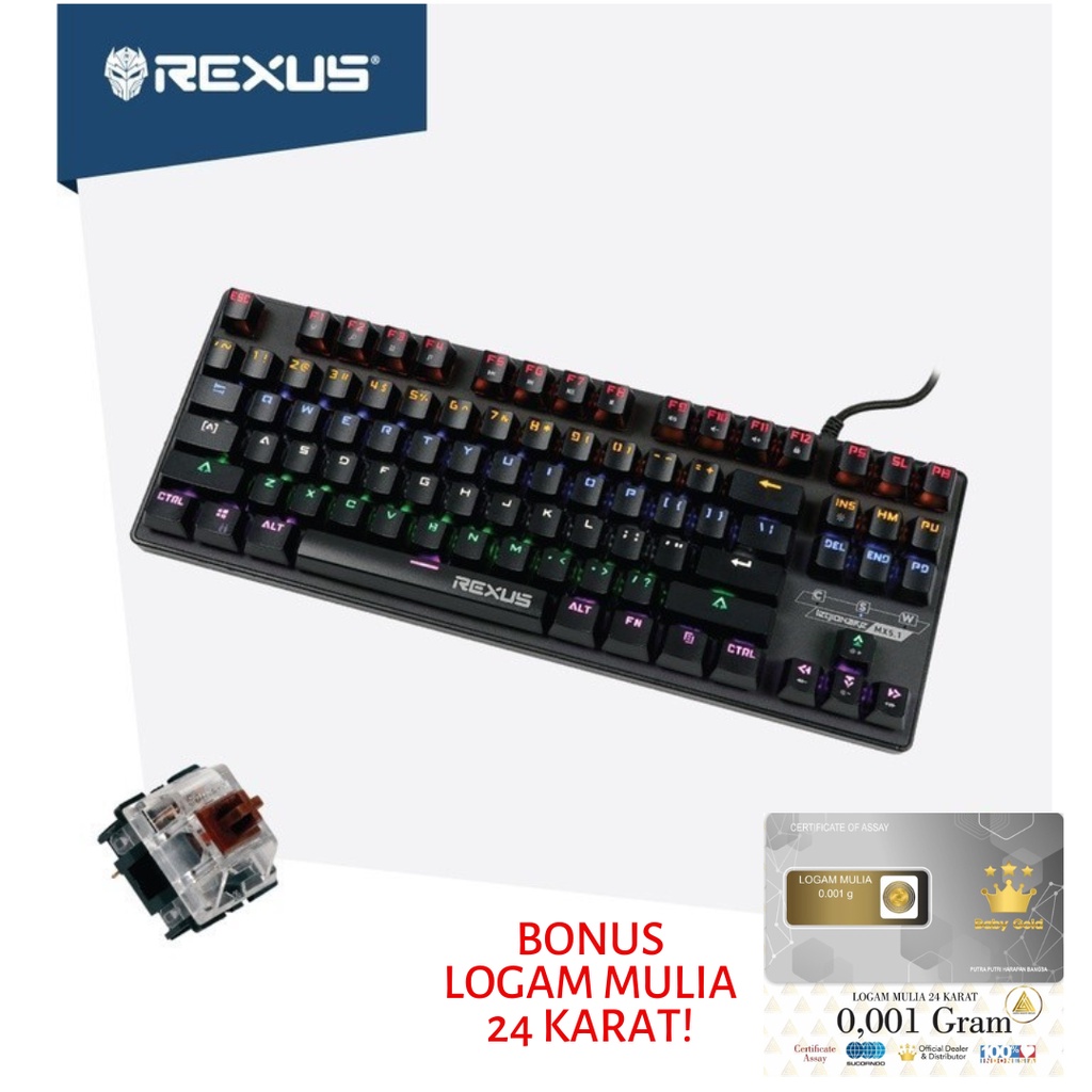 Rexus Legionare MX5.1 TKL RGB Mechanical Gaming Keyboard