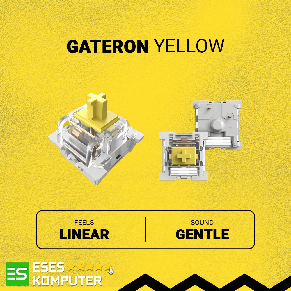 Switch GATERON YELLOW Linear | Mechanical Switch For Keyboard Gaming