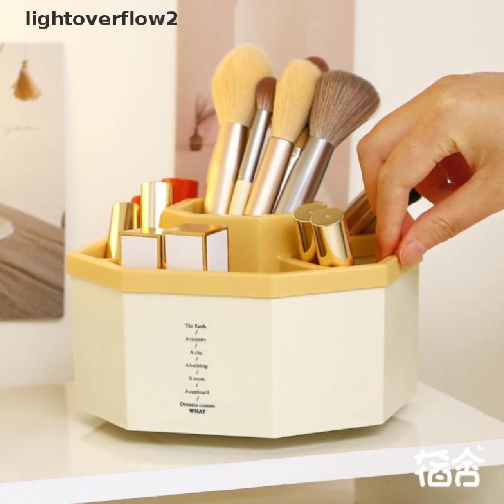 (lightoverflow2) Lampu 360 Derajat° Kotak Penyimpanan Pena Pensil Kapasitas Besar Untuk Aksesoris Meja