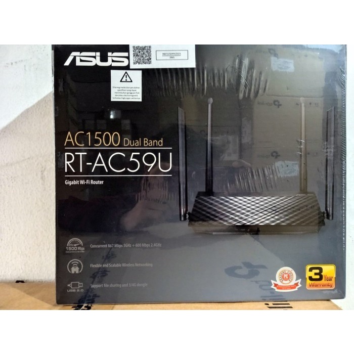 Asus AC1500 Dual Band RT-AC59U Gigabit WI-FI Router V2