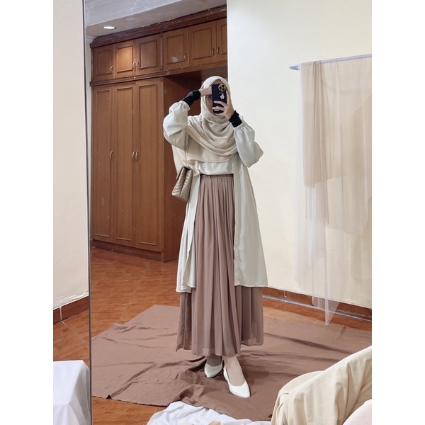 Wilo Skirt - CRT /rok panjang polos/ rok ceruti panjang