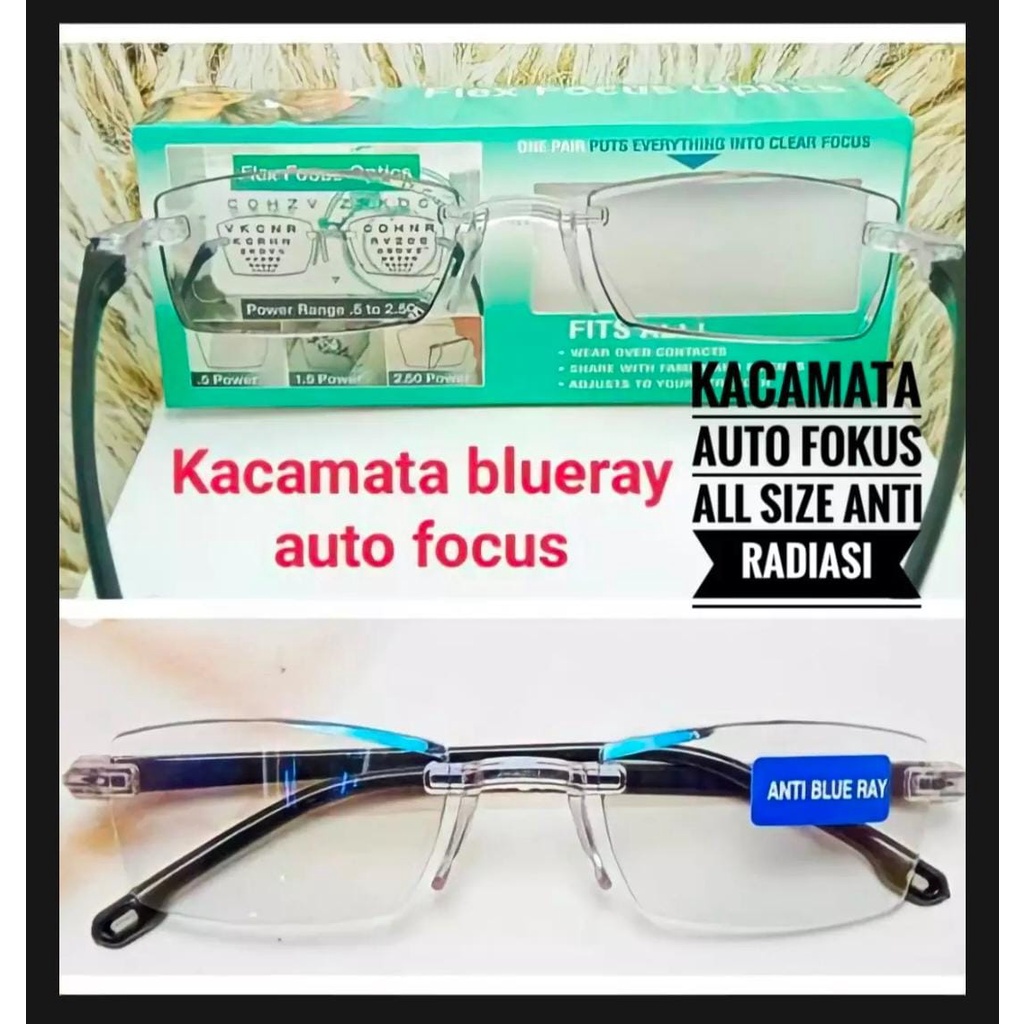 Kacamata Baca Plus Auto Focus One Power Readers Adjust Auto Fokus Pria Wanita Original / kacamata ba