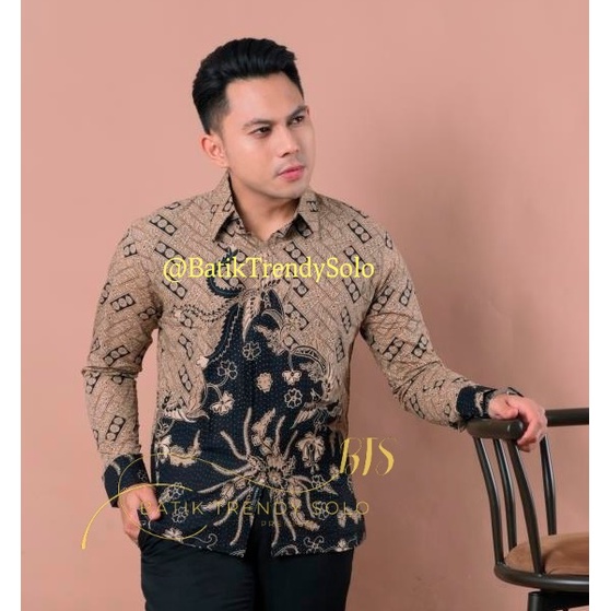 Hem  Kemeja Baju Batik Pria Cowok Laki Laki Slimfit Full Lapis Furing Lengan Panjang Lengan Pendek Original Asli Batik Jumanta Solo Laweyan Size S M L Xl XXL 36