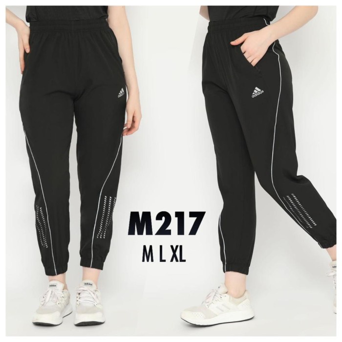 Celana Panjang Joger/Training Drifit Olahraga Wanita Adidas Black M217