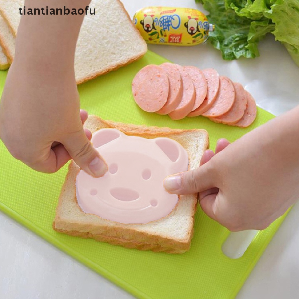 Cetakan Pemotong Kue Biskuit Roti Sandwich Bentuk Beruang Timbul