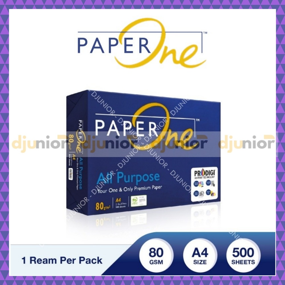 PAPERONE - KERTAS HVS A4 80gr ALL PURPOSE / PAPER ONE 80 gr / 80 gram