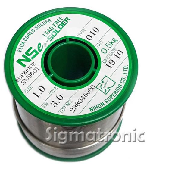

Timah Nihon Superior Japan SN96CI Silver Lead Free Solder Wire - Ecer Per Meter