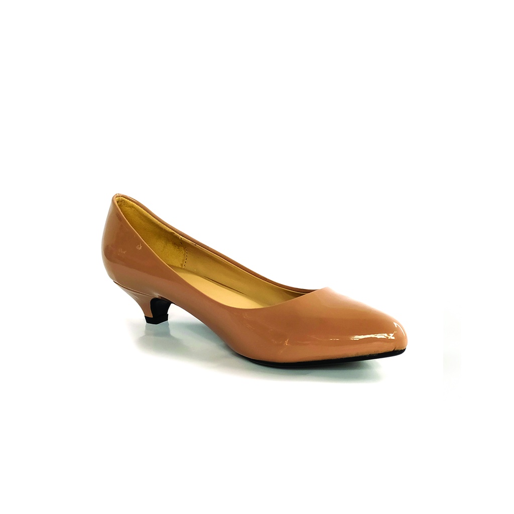 Workswell Sepatu Kerja Wanita Low Heels 3cm  6808 Mocca Glossy