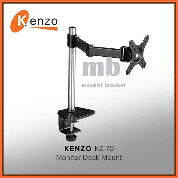 Bracket tv monitor Model Jepit meja Fase fb71 by kenzo KZ-70 for 1 Monitor & LED size 12" -30"