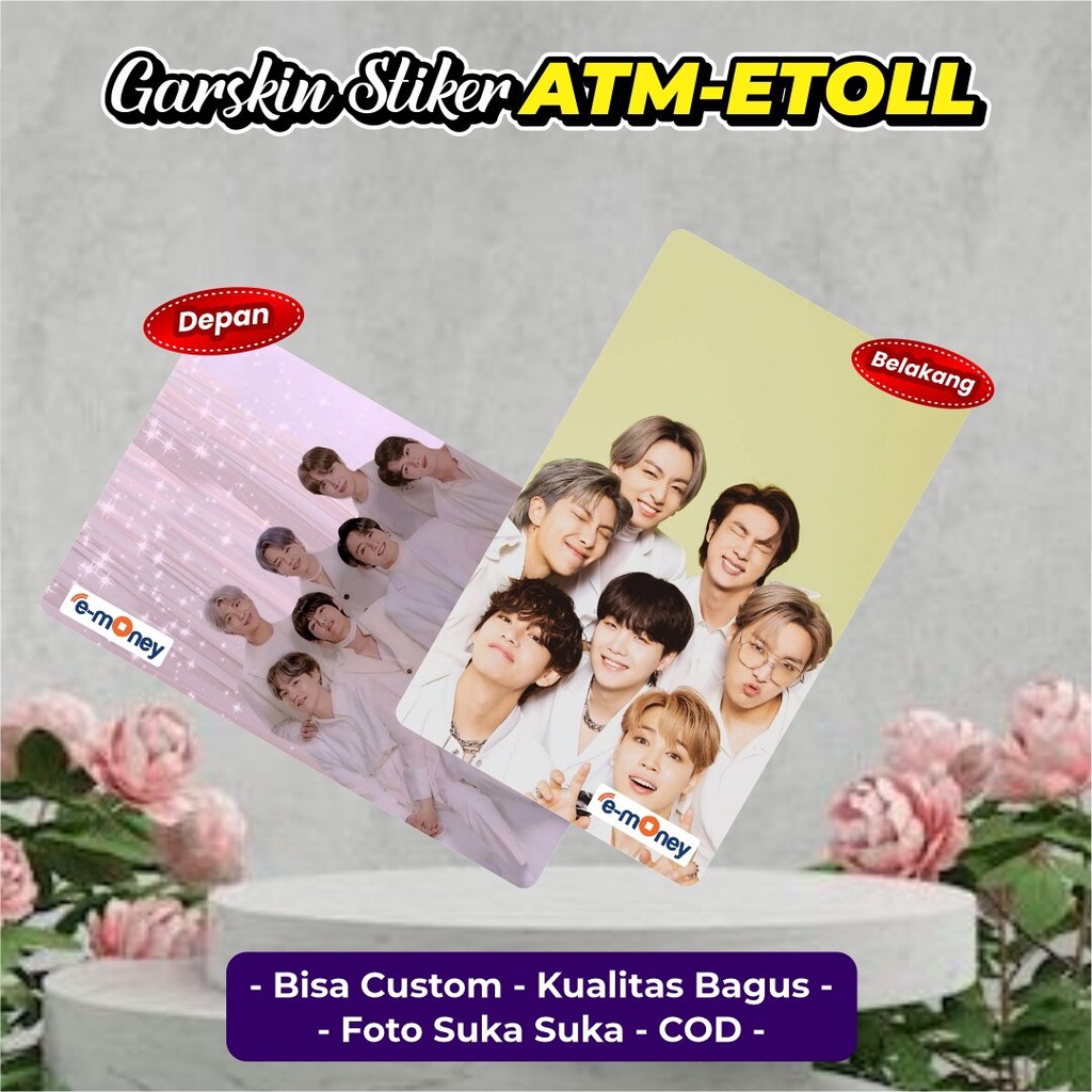 

Stiker Garskin Etoll/Atm Custom Bebas Anime/Kpop/Club Bola/Nct/Bts