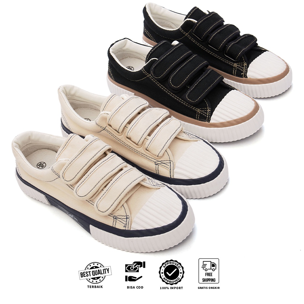 Dokter Sepatu Import - Sepatu Heajin Strap Sneakers Canvas Wanita Import Premium  618 - Free Kotak Sepatu !!! Sale!!!