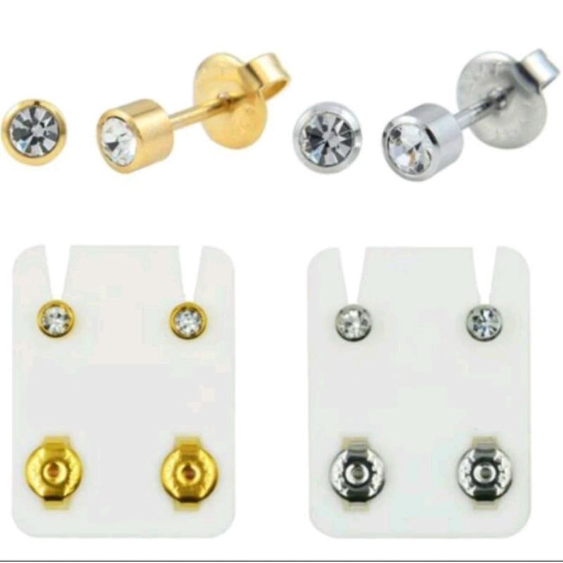 Anting Tindik kerabu USA mata warna warni anting tembak