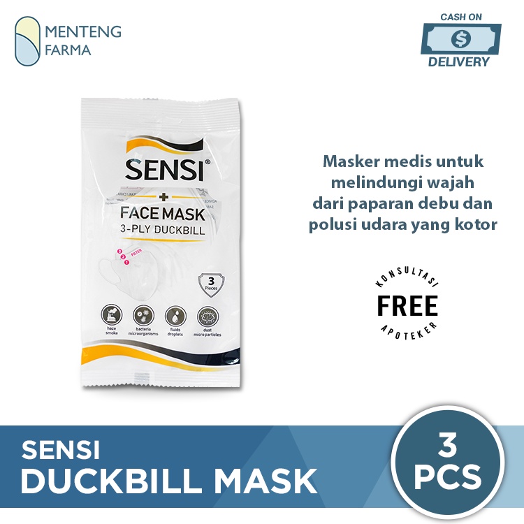 Sensi Mask Duckbill Face Mask Isi 3 Masker