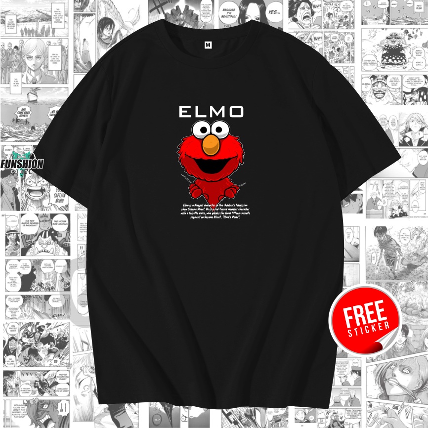 Elmo kaos wibu kaos distro pria wanita outdoor funshion