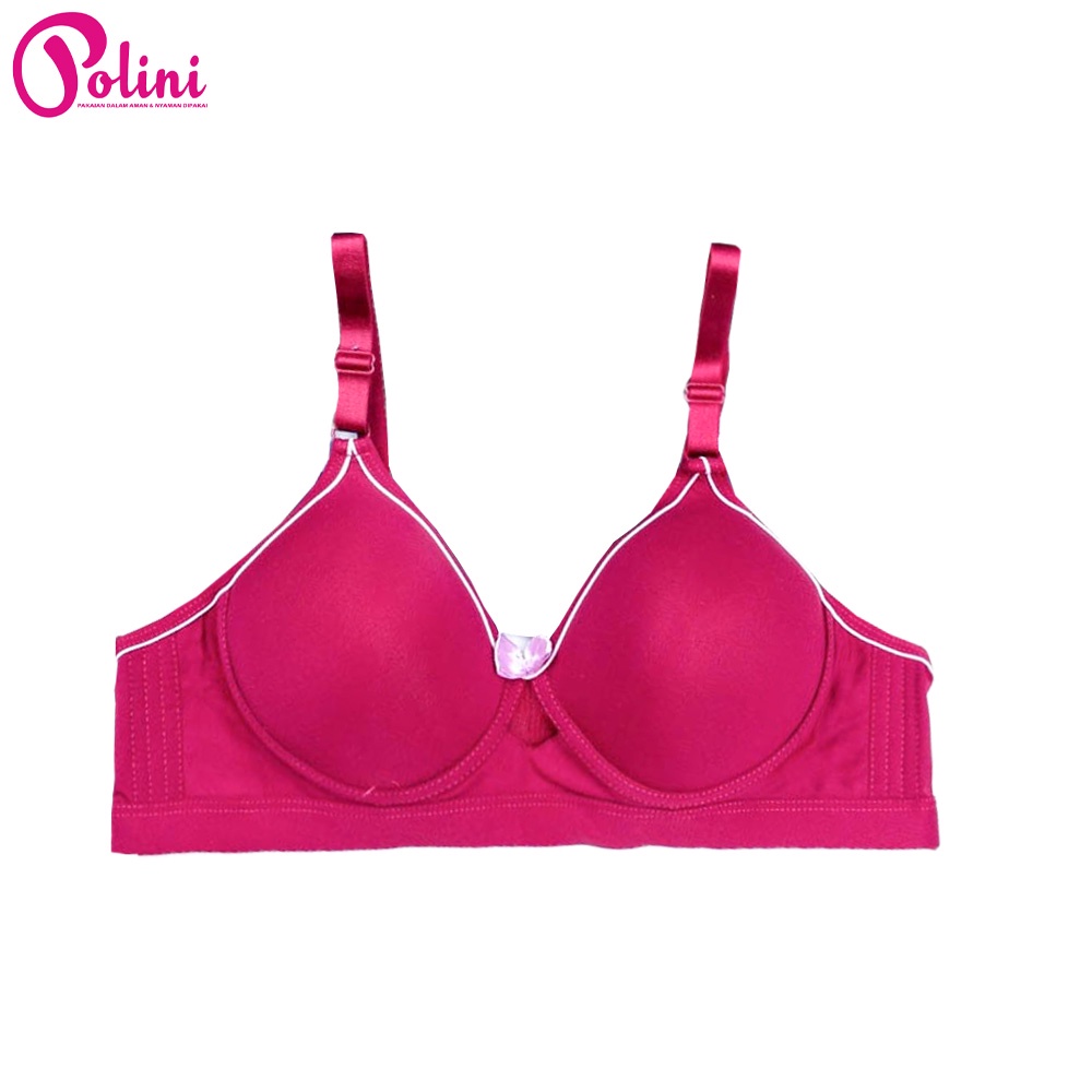 POLINI Bra Tanpa Kawat Busa Tipis Cup B/C Kait 3 Bra Harian BH A81