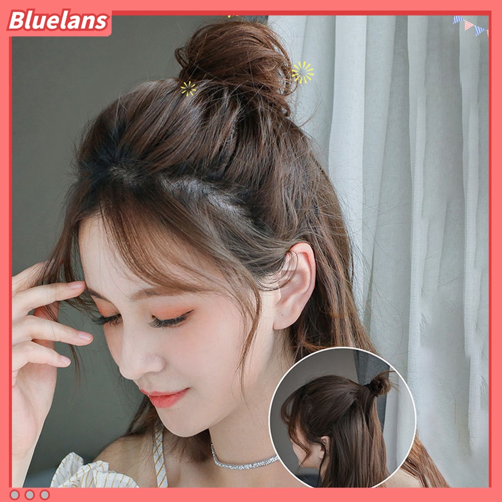 Bluelans Klip Cakar Rambut Extension Keriting Chignon Mini Untuk Aksesoris
