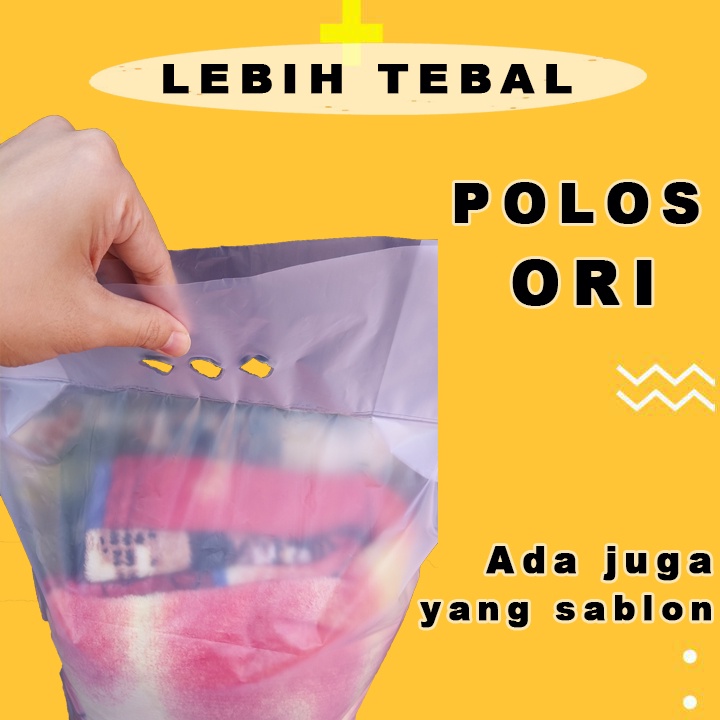 Plastik Jinjing 3 Jari Laundry Polos 1 KG