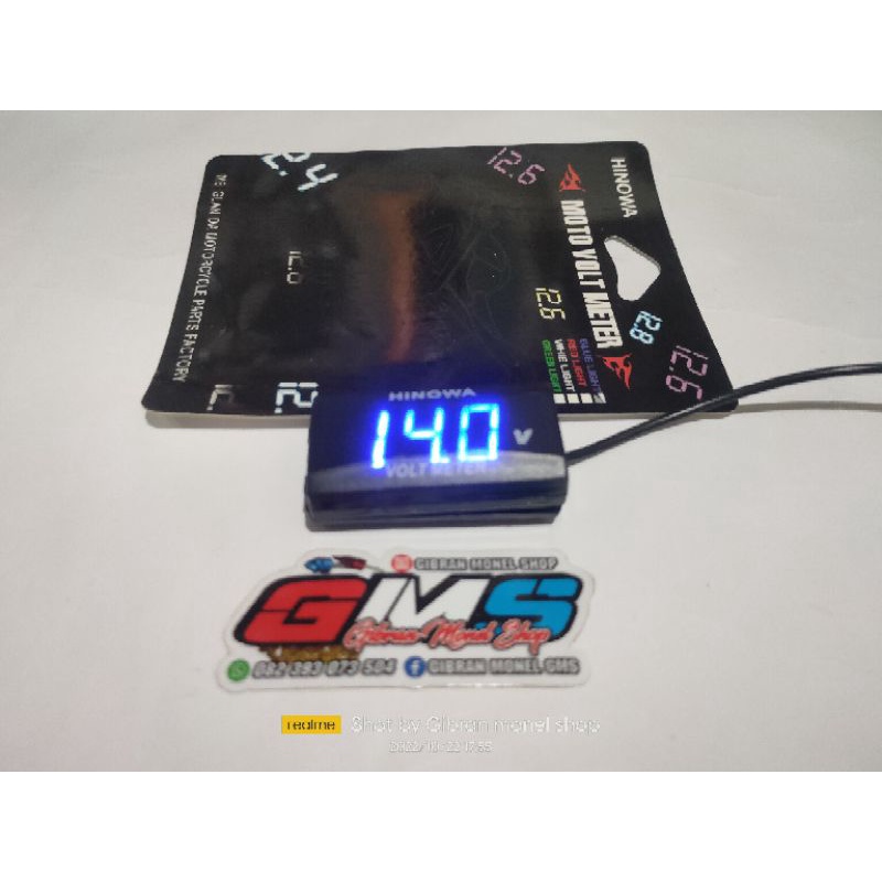 Jual volmeter aki motor,ukuran aki motor universal smua motor | Shopee
