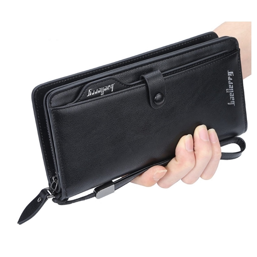 DOMPET PANJANG WANITA BAELLERRY ORIGINAL IMPORT KULIT HITAM KABILA PREMIUM BRANDED KOREA FASHION BESAR WA592B5 SLOT KARTU UANG KOIN TALI RESLETING PENDEK KEKINIAN