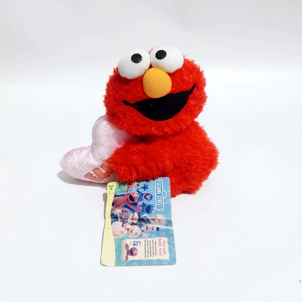Boneka Elmo Sesame Street Original Sesame Workshop Heart